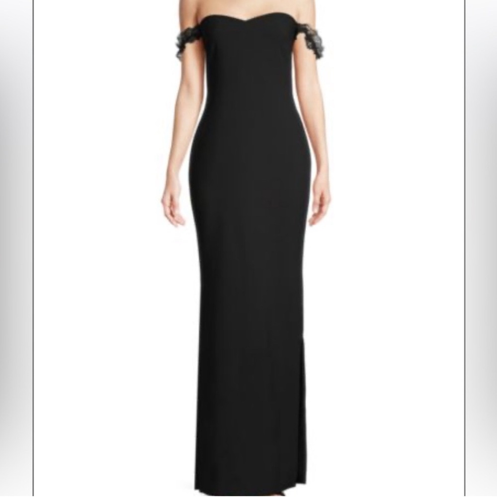 Likely Black Strapless Evening Dress